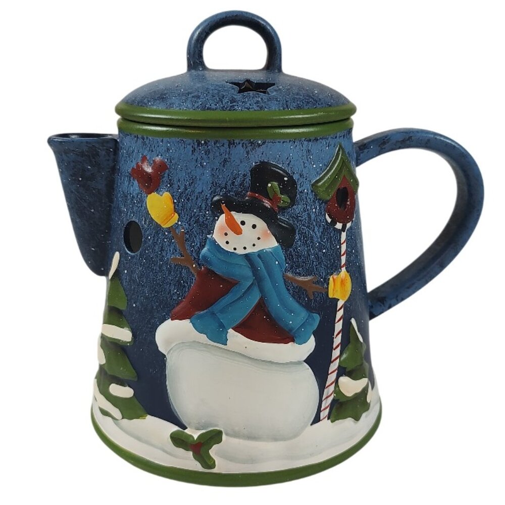Yankee Candle Love Never Melts Snowman Teapot Wax Warmer